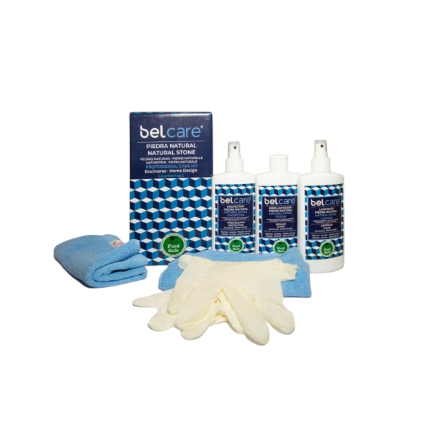 Kit Completo Limpieza Encimeras Granito Mármol Piedra Natural Belcare
