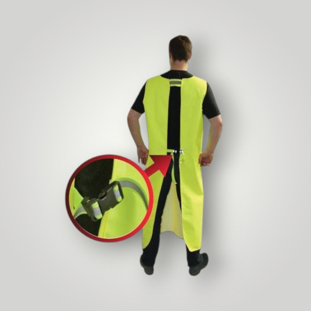 Delantal Impermeable Amarillo Flúor Tirantes