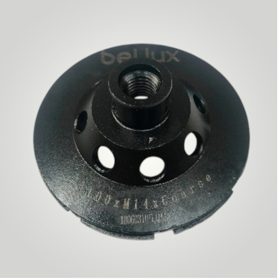 Muela a Taza Ø 4" Grana 100 M14 Doble BELCUT