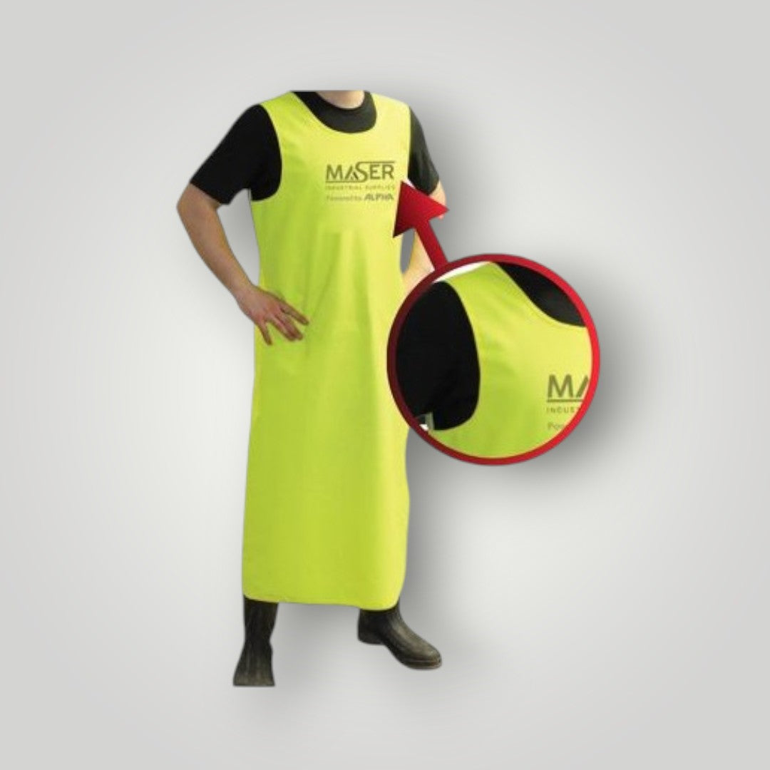Delantal Impermeable Amarillo Flúor Tirantes