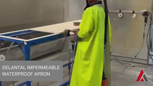 Delantal Impermeable Amarillo Flúor Tirantes